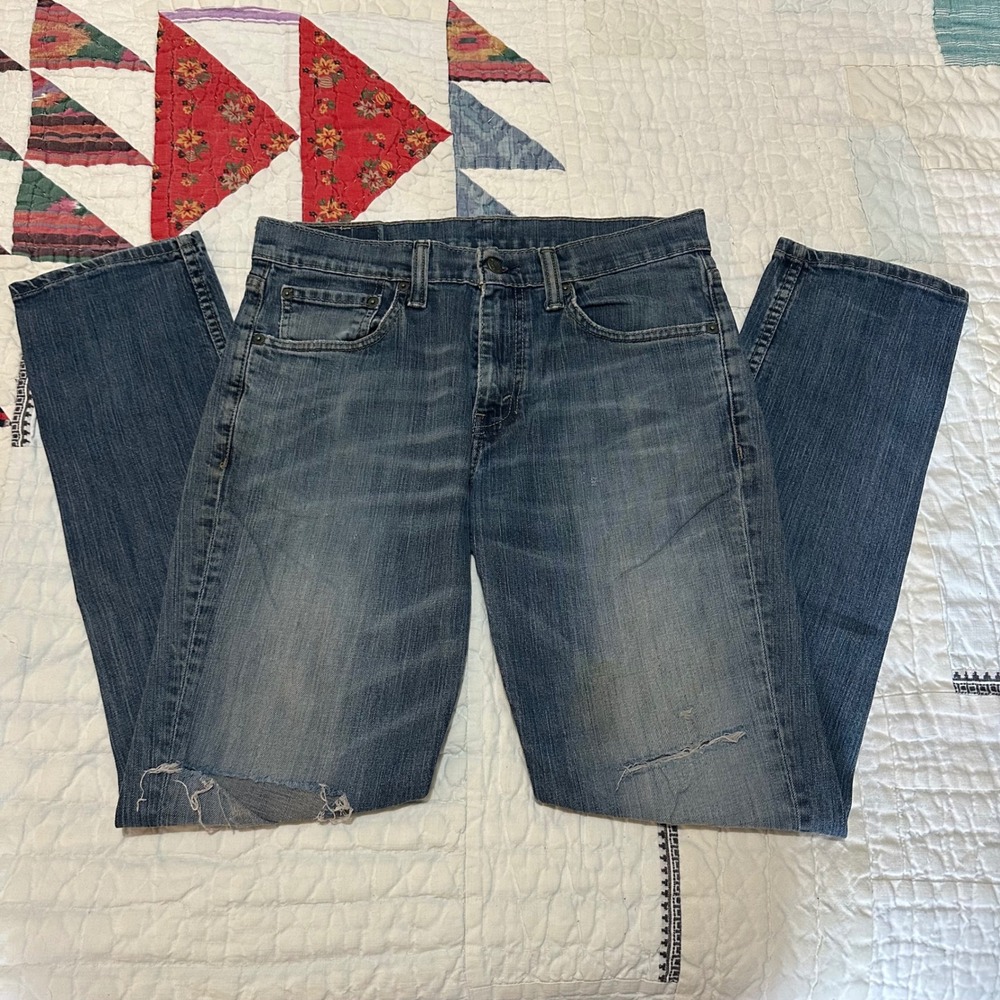 Levi's 511 Slim Fit Jeans Blue Distressed 32x32